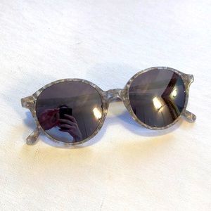 Ross & Brown Capri sunglasses silver frame and lens $110